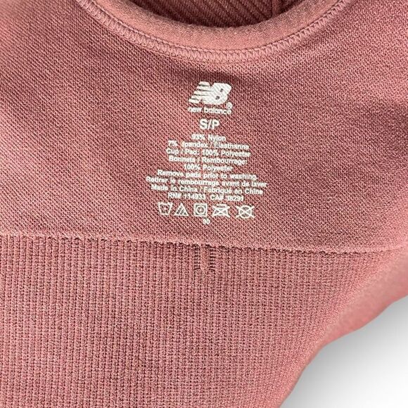 New Balance Rose Pink Sports Bra Women’s Size Small - Picture 5 of 5